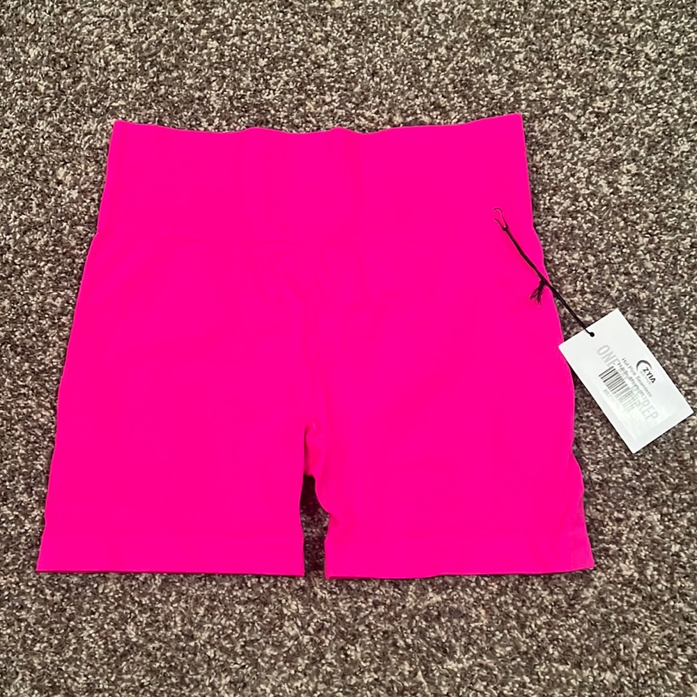 brand new hot pink zyia workout shorts